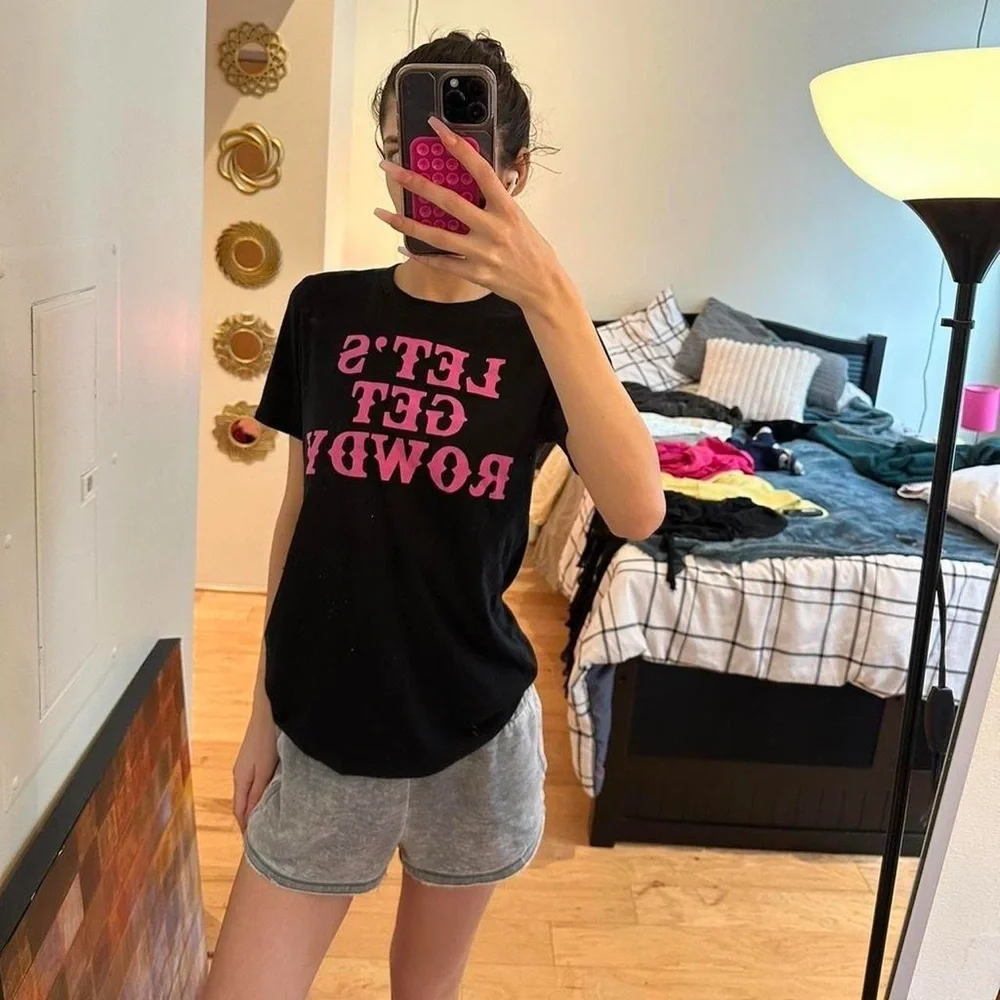 Bella Canvas Black Tee with Pink Graphic